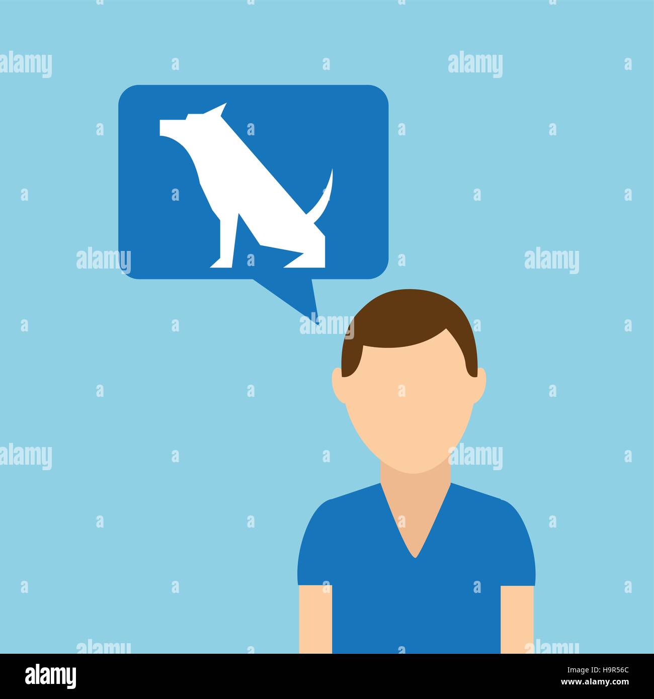 Charakter Hundeschulen Hund noch Vektor Illustration Eps 10 Stock Vektor