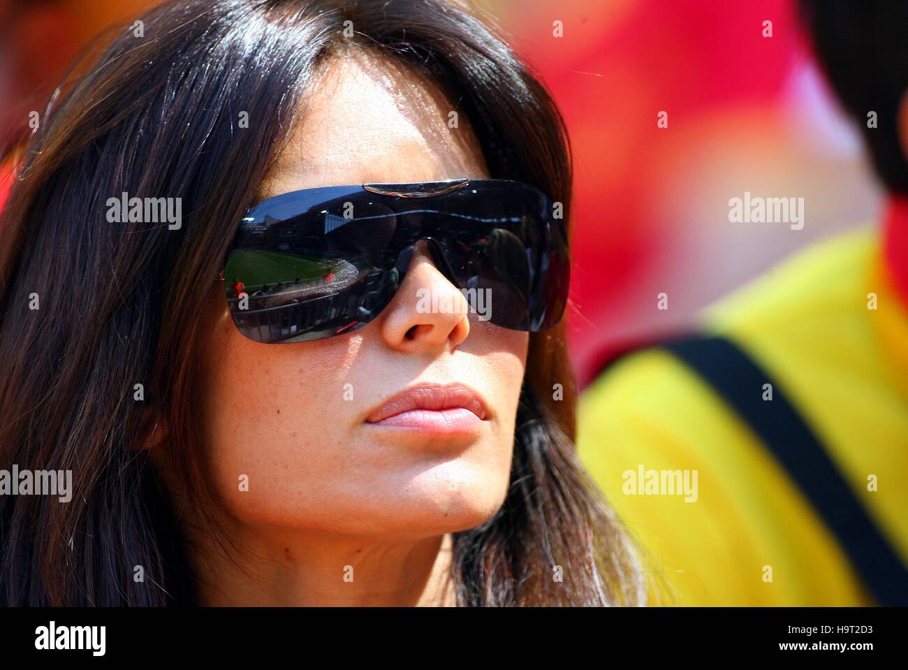 MAMEN SANZ Modell & Frau von RAUL FRITZ-WALTER-Stadion KAISERSLAUTEN Deutschland 23. Juni 2006 Stockfoto