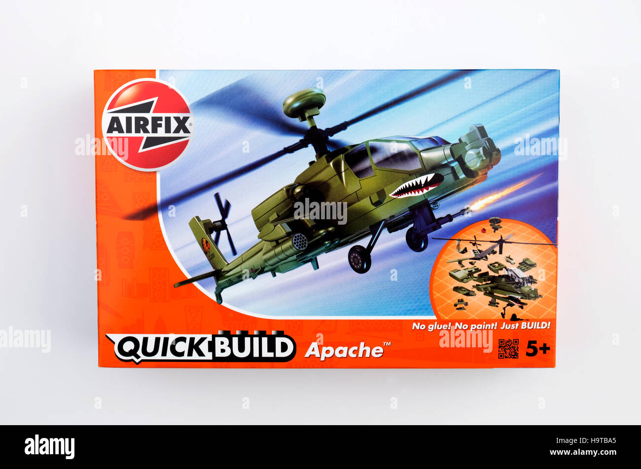Italeri QuckBuild Apache Helikopter Modell Stockfoto