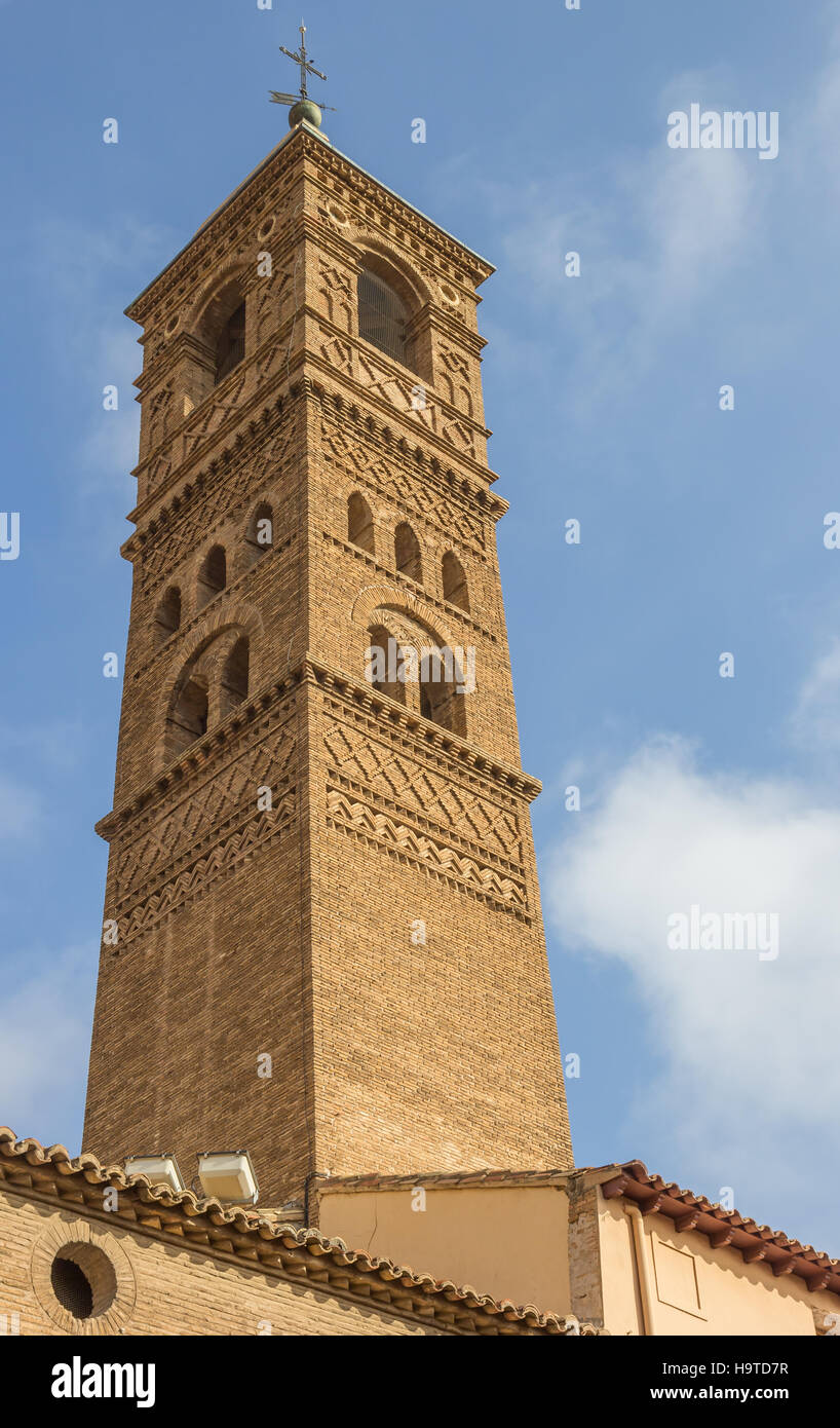 Bellfry der Santa Maria-Magdalena-Kirche in Tarazona, Spanien Stockfoto