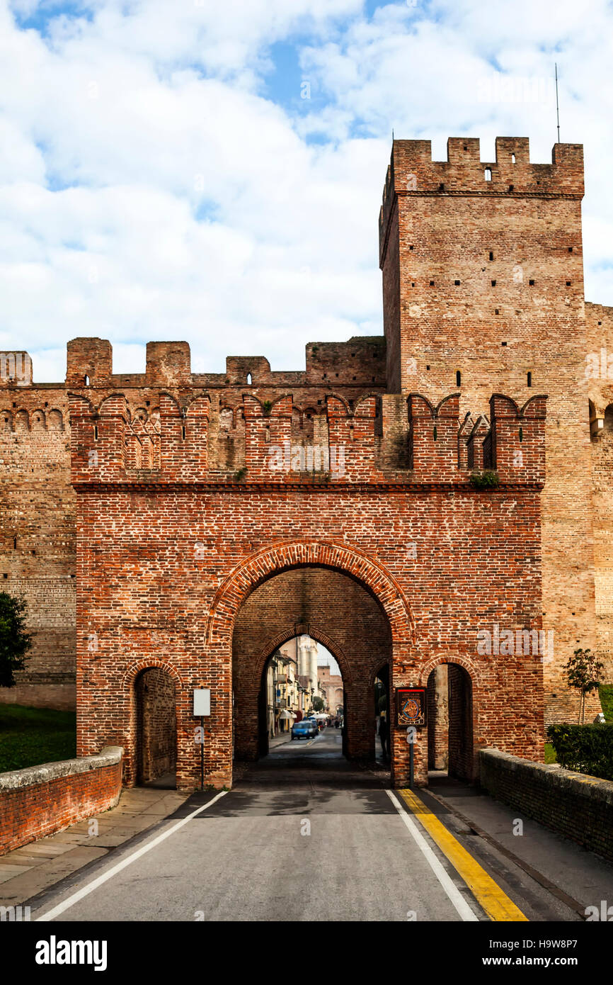 Fort von Mauern umgebene Stadt Cittadella in Italien, Europa Stockfoto