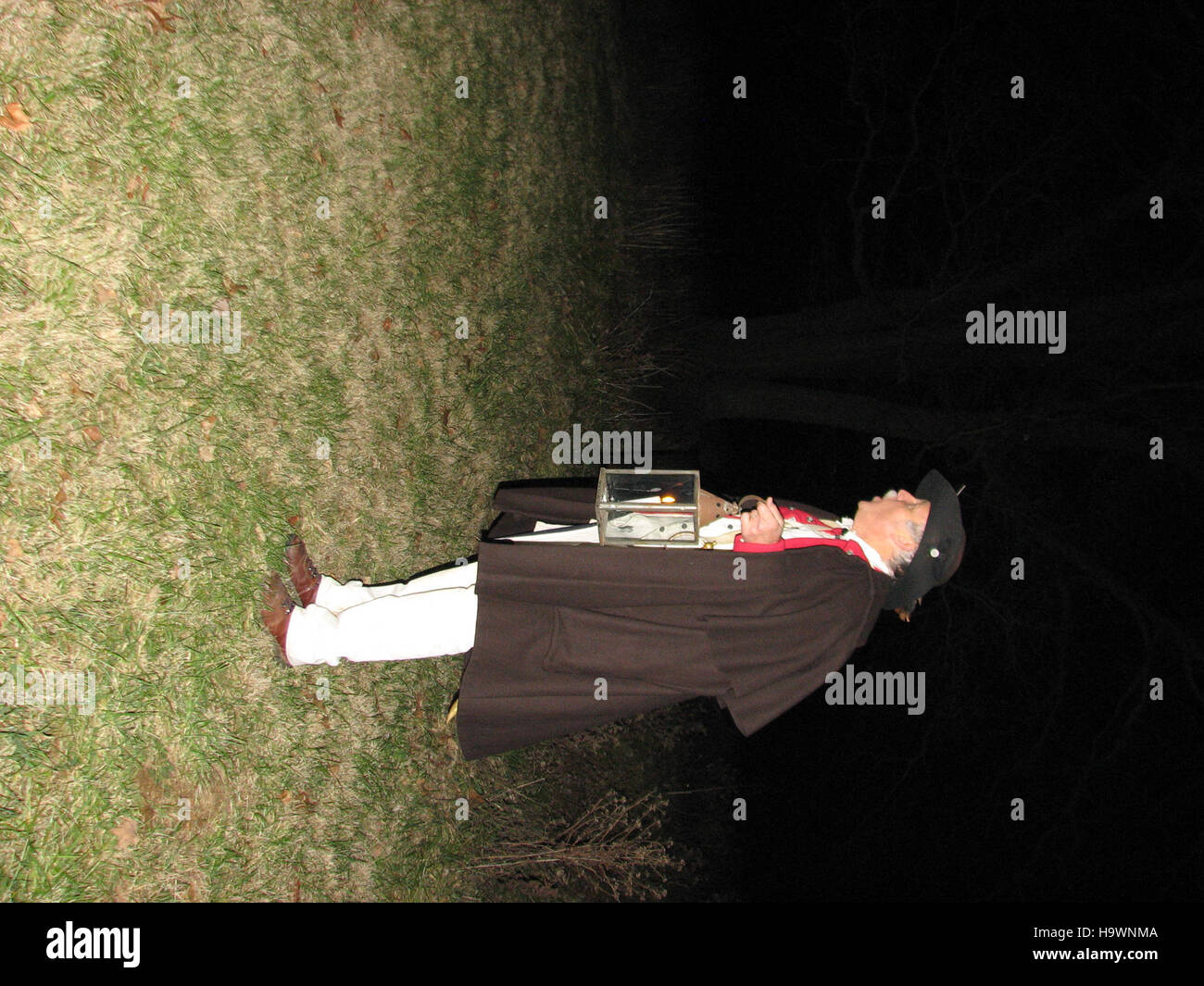 Der März 2011 im Valley Forge National Historical Park erinnert an die Ankunft der Kontinentalarmee während des Wintercampings 1777. Stockfoto