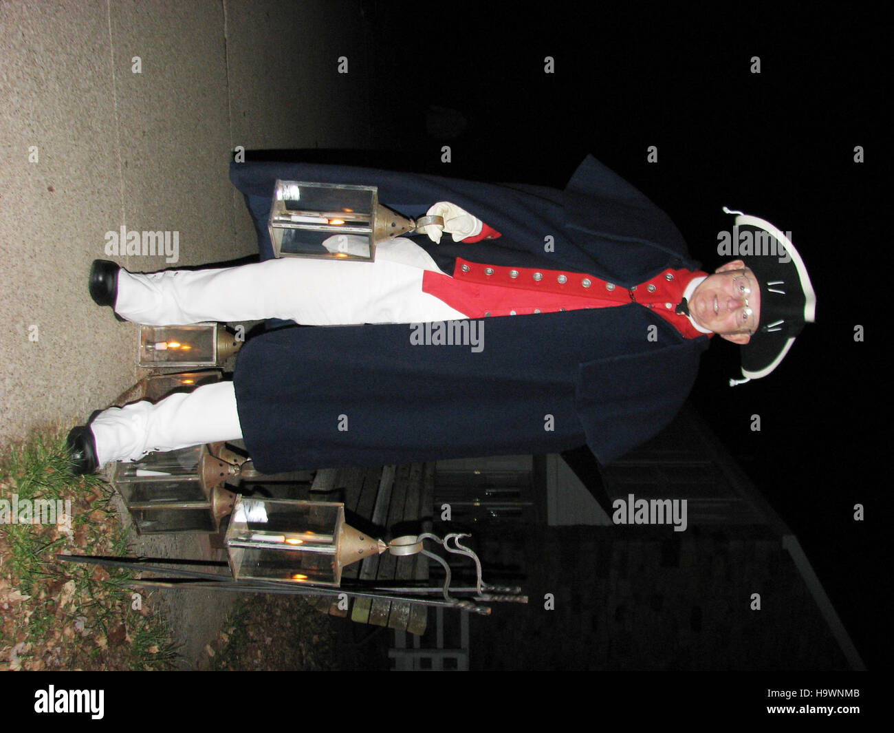 Die Einmarschzeremonie im Valley Forge National Historical Park erinnert an ein bedeutendes historisches Ereignis mit Nachstellungen und Bildungsprogrammen über den Unabhängigkeitskrieg. Stockfoto