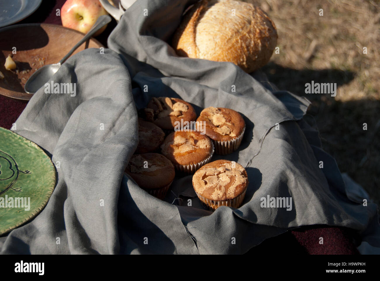 Der Valley Forge National Park beleuchtet die historische Rolle der Camp-Anhänger während des Unabhängigkeitskrieges und konzentriert sich auf ihre Nahrungsmittel- und Versorgungsleistungen. Stockfoto