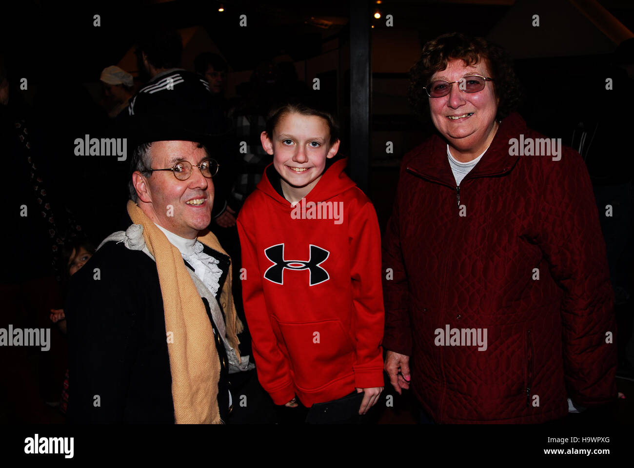 Im Valley Forge National Park findet jährlich eine Geburtstagsparty statt, bei der das Leben und die Führung von George Washington während der Amerikanischen Revolution gedenken und Besucher zu historischen Nachstellungen und Feiern anlockt. Stockfoto