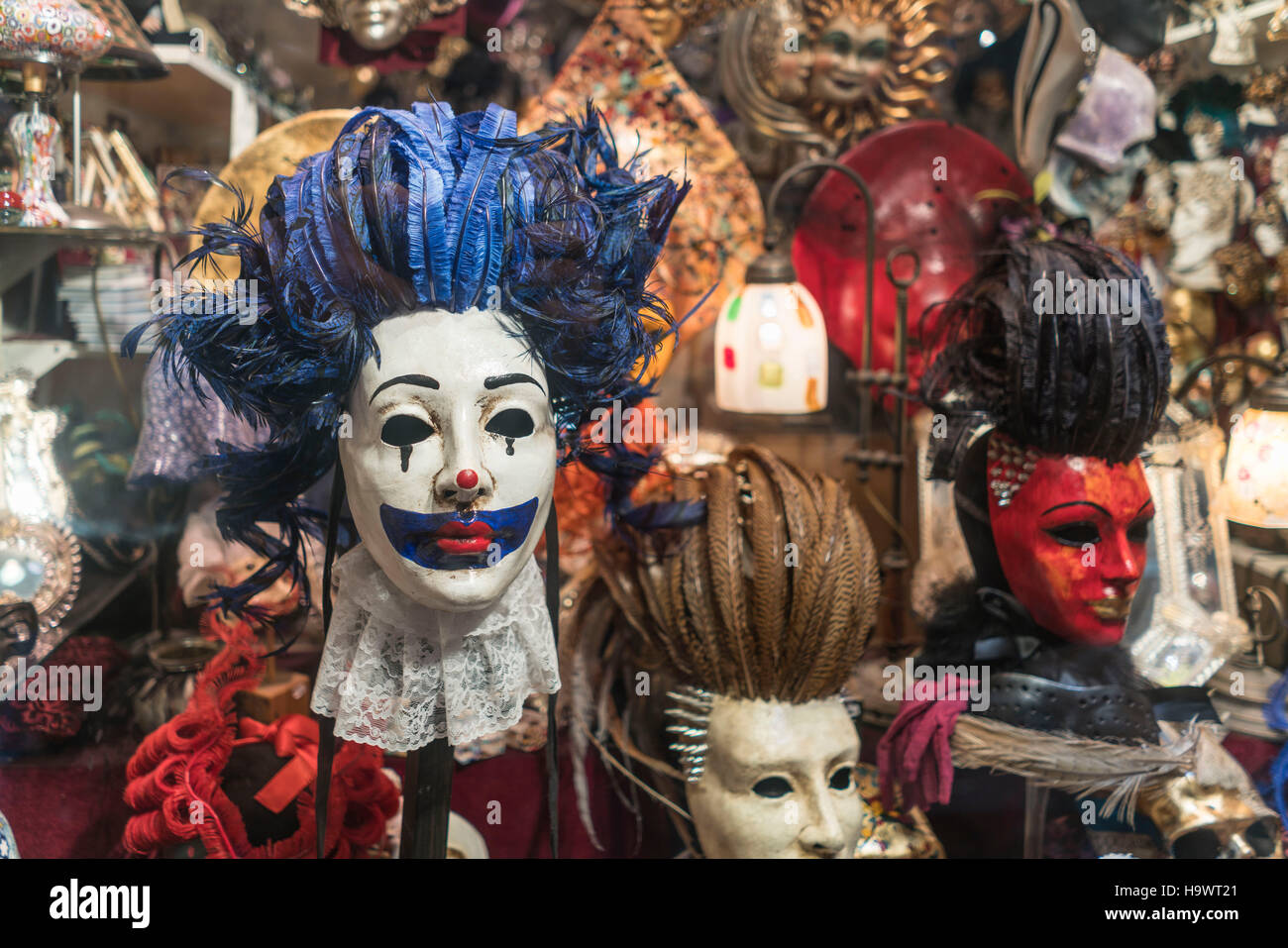 Venezianische Masken Shop, Venezia, Venedig, Venedig, Italien, Europa, Stockfoto