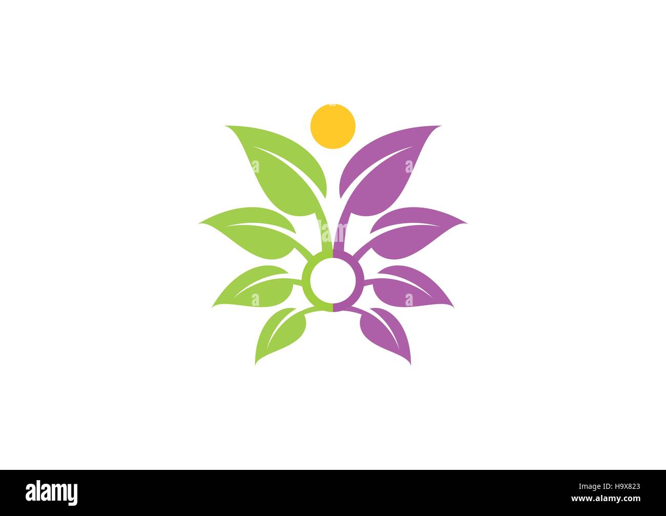 abstrakte Baum Pflanze Schönheit Spa Logo, schönes Konzept Wellness Gesundheit Symbol Symbol Entwurfsvorlage Vektor Stock Vektor