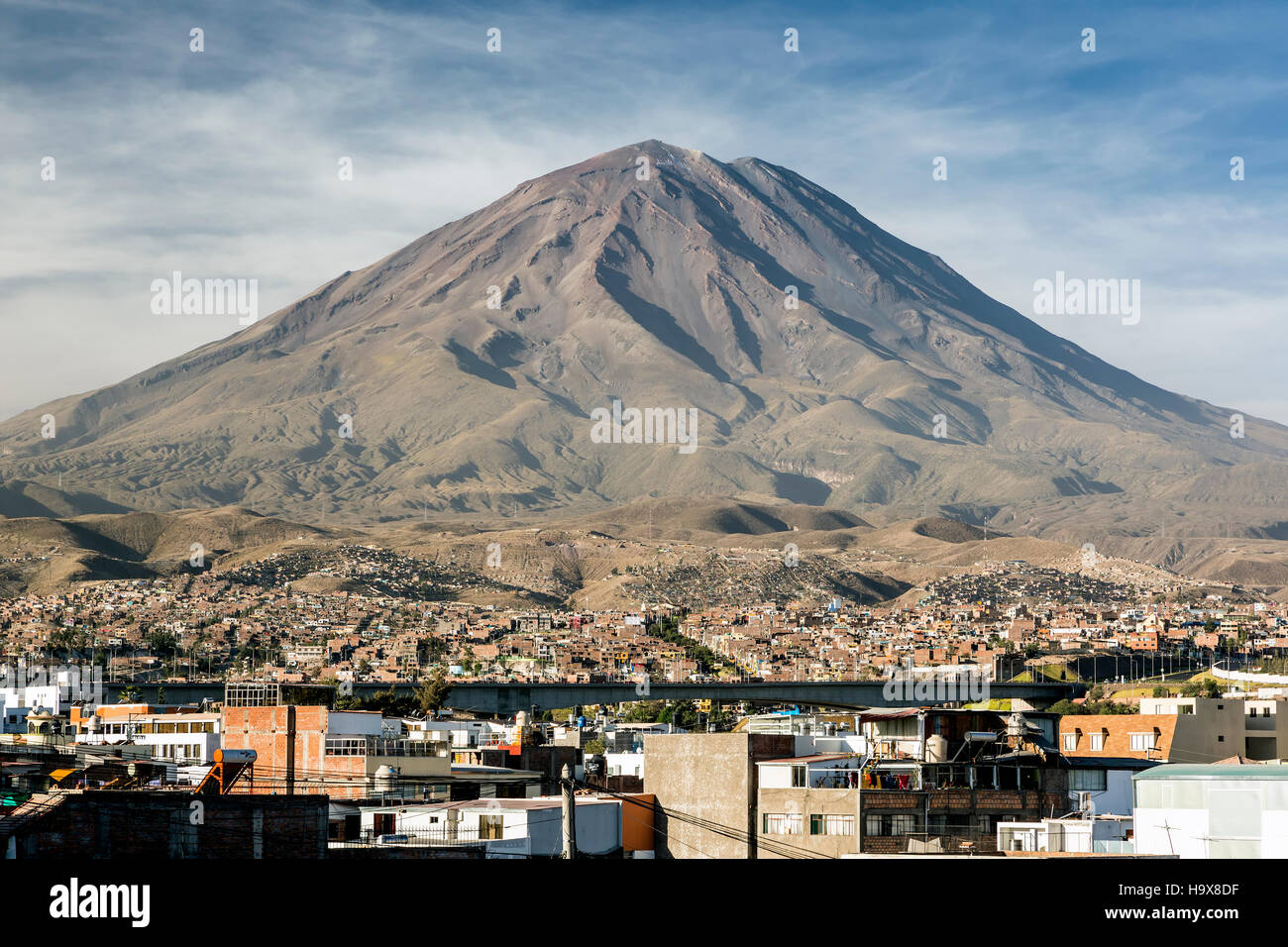 El Misti Vulkan (19.101 ft.), Arequipa, Peru Stockfoto
