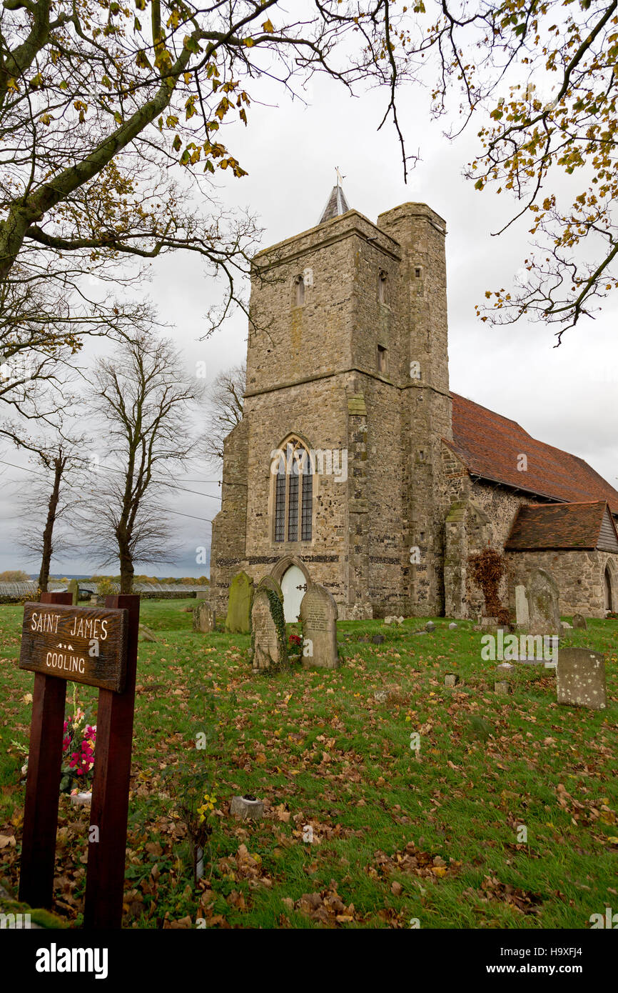 St. James Church, Kühlung, Kent, England, UK. Stockfoto