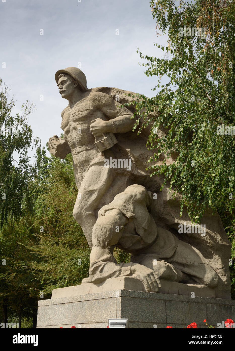 Skulptur gewidmet, den Heroismus der sowjetischen Marines am Platz der Helden. Memorial Komplex Mamajew Kurgan. Volgograd, Russland Stockfoto
