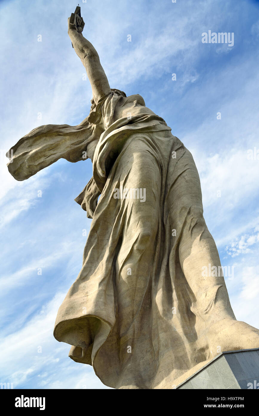 Mutterland Anrufe Denkmal. Memorial Komplex Mamajew Kurgan. Volgograd, Russland Stockfoto