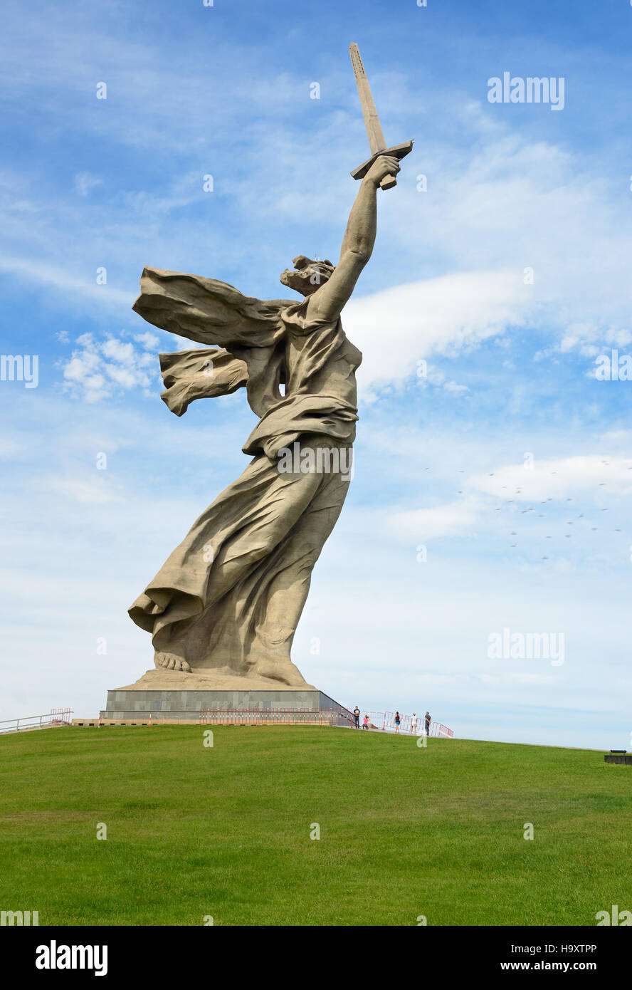 Mutterland Anrufe Denkmal. Memorial Komplex Mamajew Kurgan. Volgograd, Russland Stockfoto