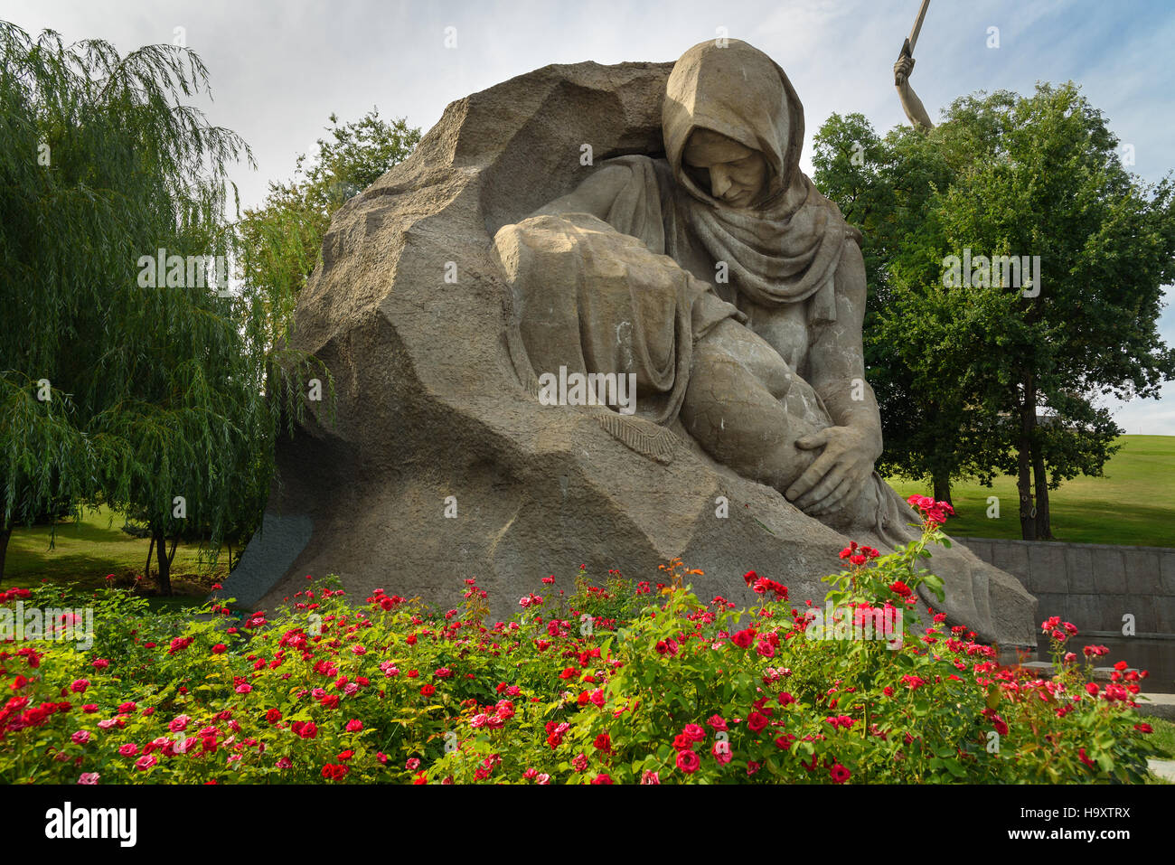 Skulptur der Mutter Kummer in den Platz der Trauer. Memorial Komplex Mamajew Kurgan in Wolgograd. Russland Stockfoto