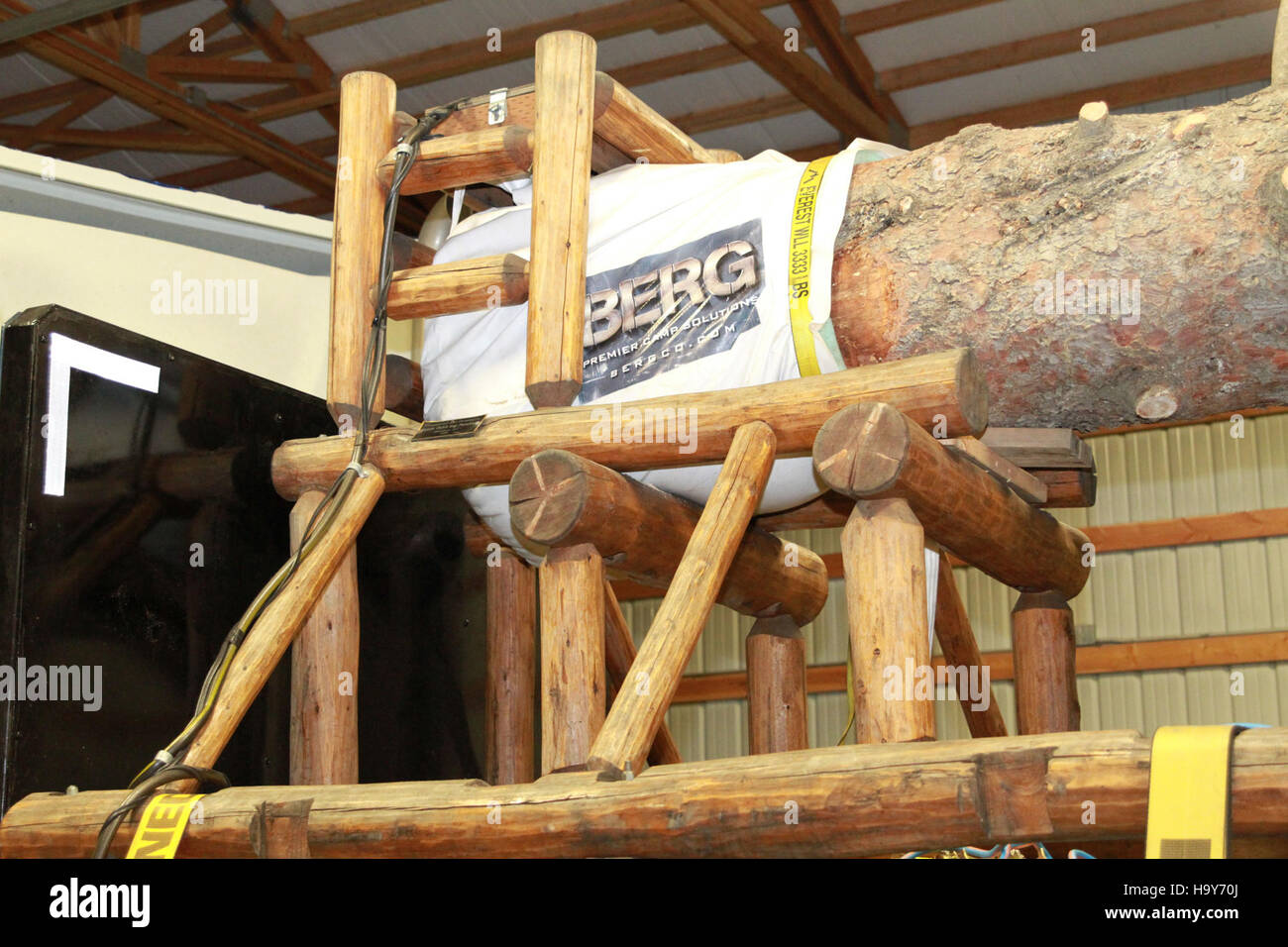 Der U.S. Forest Service stellt den Weihnachtsbaum Capitol aus dem Colville National Forest zur Verfügung. Der Baum, eine Engelmann-Fichte, stellt das Engagement des Forstdienstes für den Waldschutz und das öffentliche Engagement in der nationalen Feiertagstradition dar. Stockfoto