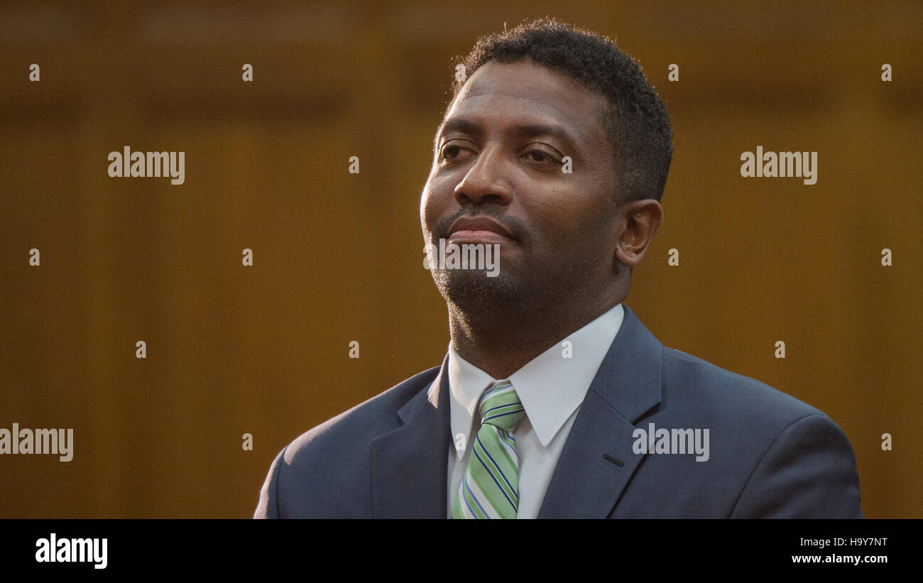 Am Veteran’s Day 2013 ehrte das USDA Veteranen mit einer Ehrung im Jefferson Auditorium in Washington, D.C., in der sie ihre Dienste würdigten und die Rolle der Landwirtschaft bei der Unterstützung von Veteranen hervorhob. Stockfoto