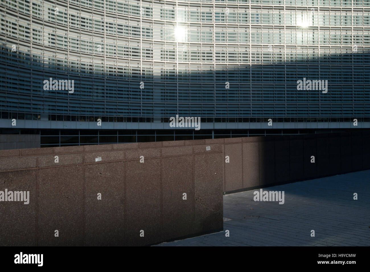 Ansicht des Berlaymont-Gebäudes, Belagerung von der Europäischen Kommission. Stockfoto