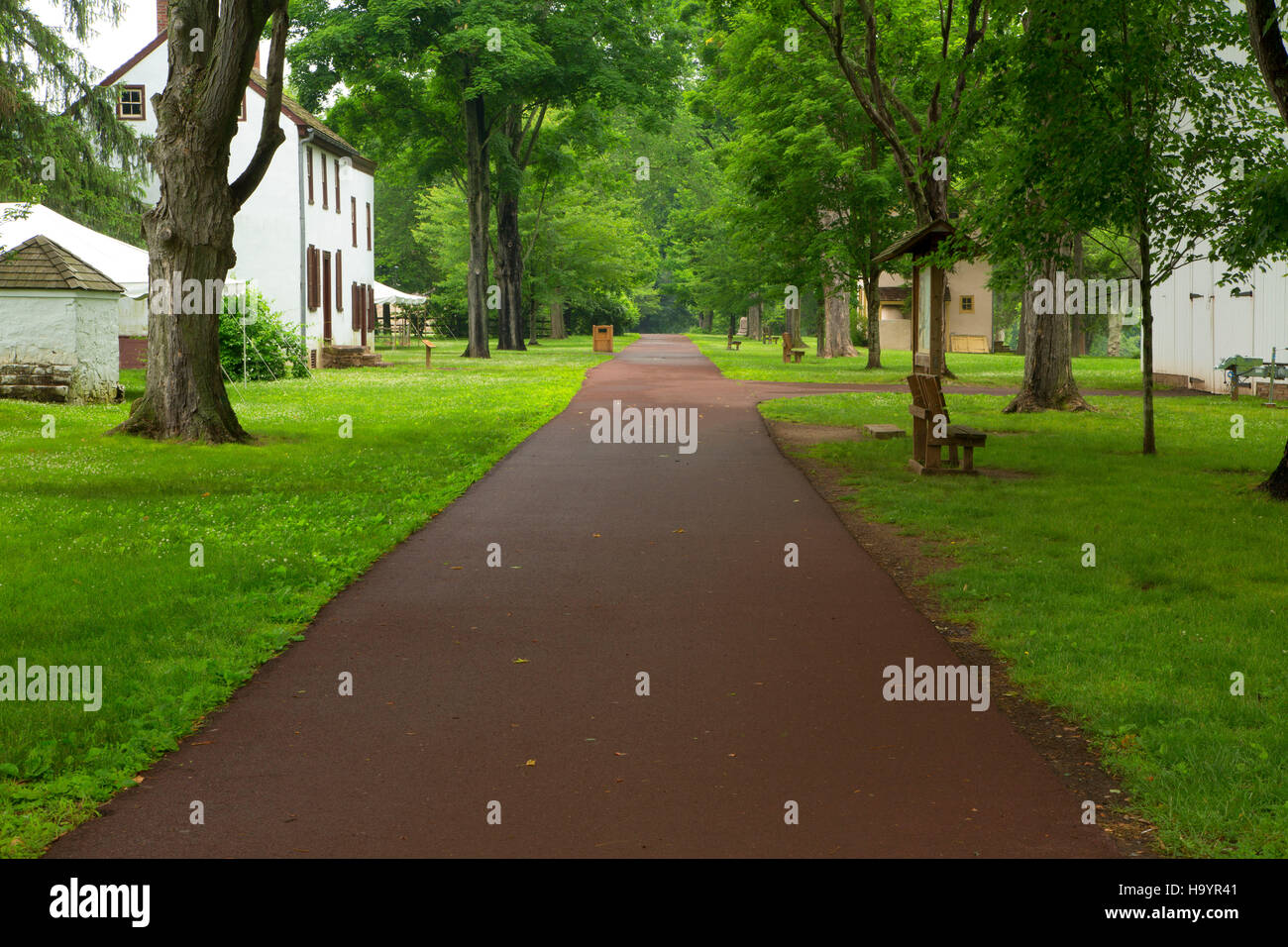 Park Trail, Washington Crossing Historic Park, Pennsylvania Stockfoto