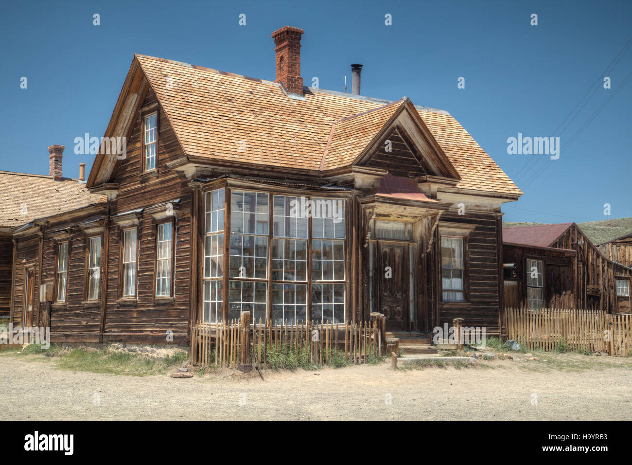 Der Ciain Haus laden in Bodie, eine Geisterstadt Besucherattraktion in Kalifornien.  Bodie ist in einem Zustand verhaftet, in einem Sta gepflegt gepflegt. Stockfoto