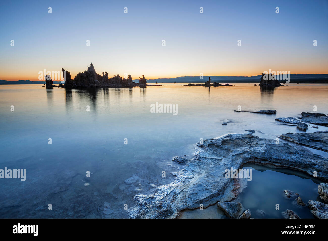 Mono Lake, Sunrise Over Mono Lake Stockfoto