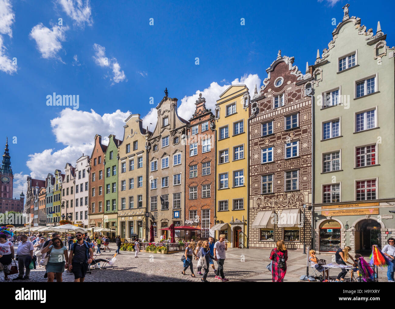 Polen, Pommern, Gdansk (Danzig), Patrizierhäuser am langen Markt (Langer Markt/Dlugi Targ) Stockfoto