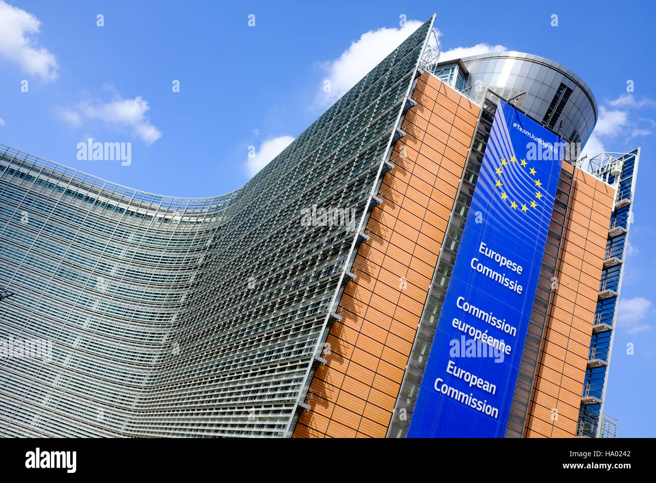 Das Berlaymont-Gebäude der Sitz der Europäischen Kommission, Brüssel, Belgien Stockfoto