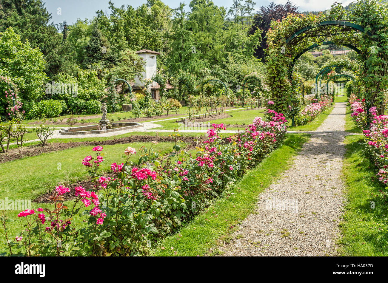 Park der Villa Pallavicino in Stresa am Lago Maggiore, Piemont, Italien Stockfoto