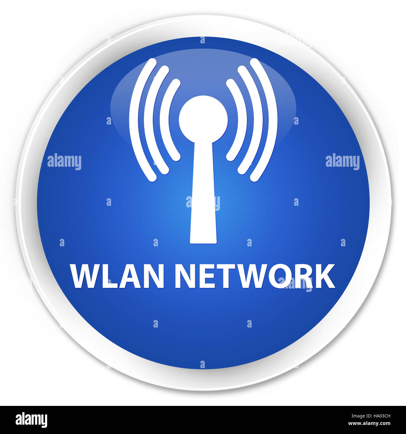 WLAN-Netz auf Premium-Cyan blau Runde Taste abstrakte Abbildung isoliert Stockfoto