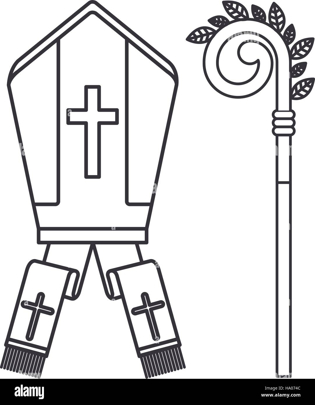 Wie Heißt Der Hut Vom Papst Papst-Hut-Symbol. Religion Gott glauben beten und glauben Thema
