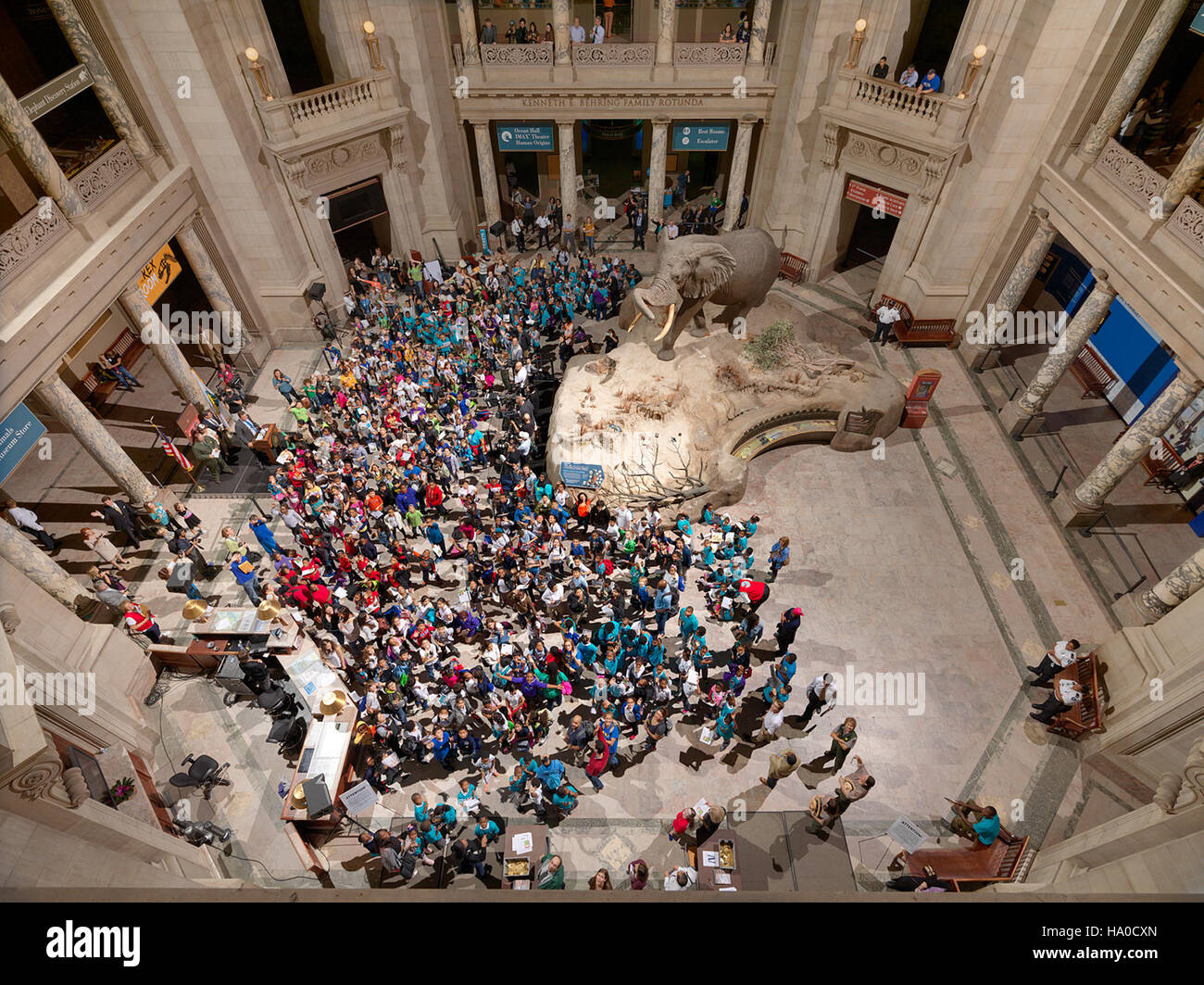 Usdagov 15600714904 junge Menschen in der Rotunde von der Smithsonian Institution National Museum of Natural History Stockfoto