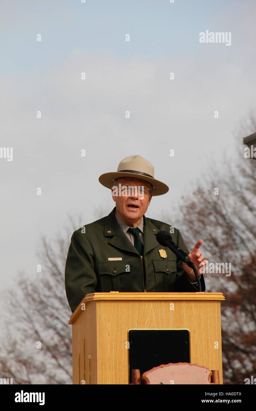 Der Veterans Day 2014 im Valley Forge National Historical Park war ein Gedenken an den Dienst und die Opfer von Militärveteranen. Die Veranstaltung umfasste Zeremonien und Aktivitäten, die Veteranen und ihre Beiträge zur Geschichte und den Werten des Landes ehren. Stockfoto