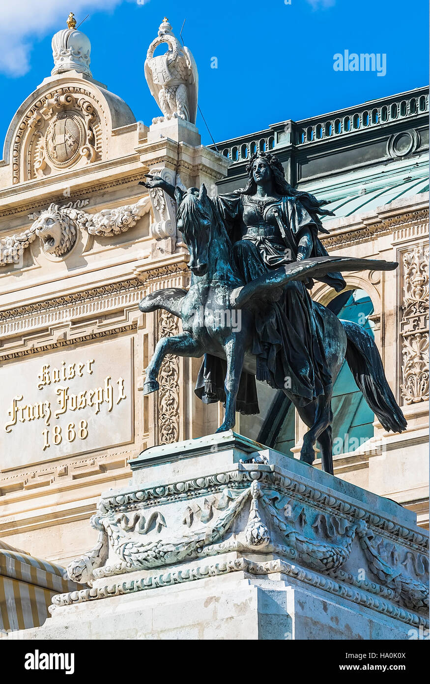 Detail der Skulptur Komposition der Oper Vienne. Österreich Stockfoto