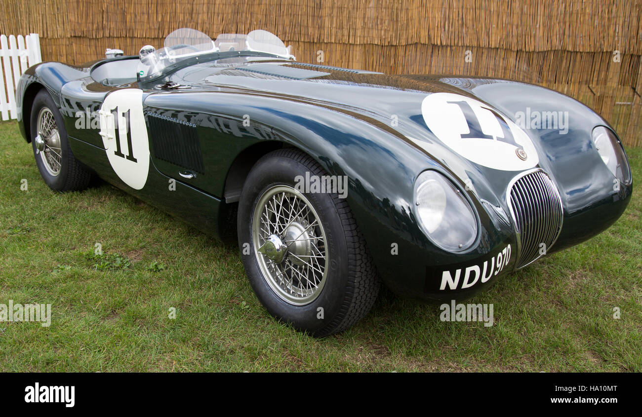 Ein 1953 Jaguar C-Type Sport Rennwagen Stockfoto