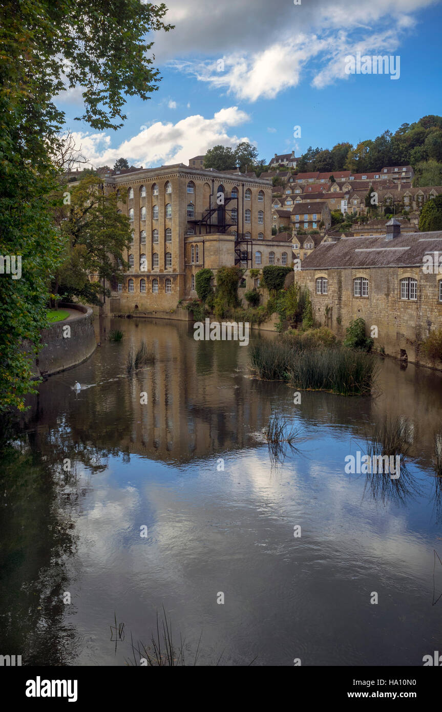 Fluß Avon in Bradford on Avon, Wiltshire, England Stockfoto