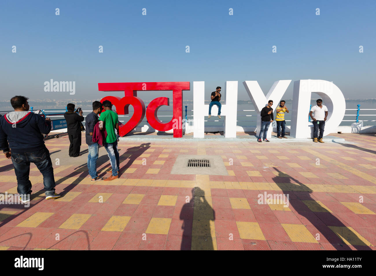 Liebe Hyd ist eine neue typographische Installation von Hitesh Malaviya & Hanif Kureshi entworfen. Stockfoto