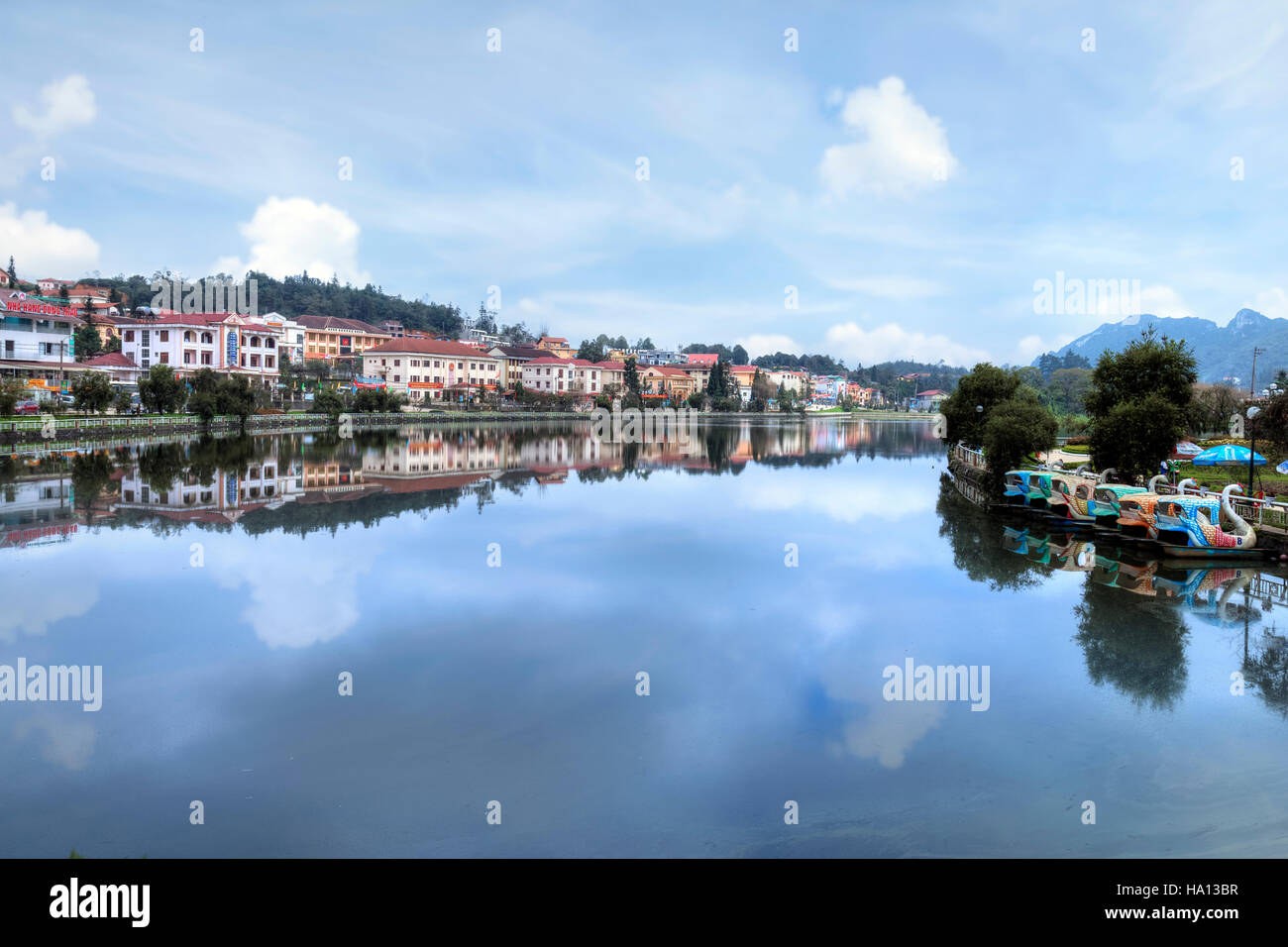 Stadt von Sapa, Lao Cai, Vietnam, Asien Stockfoto