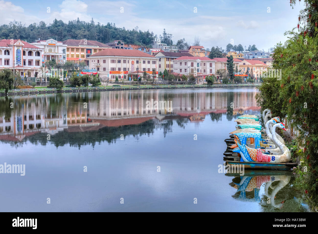 Stadt von Sapa, Lao Cai, Vietnam, Asien Stockfoto