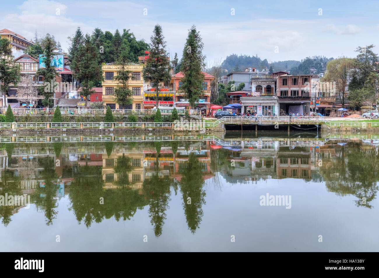 Stadt von Sapa, Lao Cai, Vietnam, Asien Stockfoto
