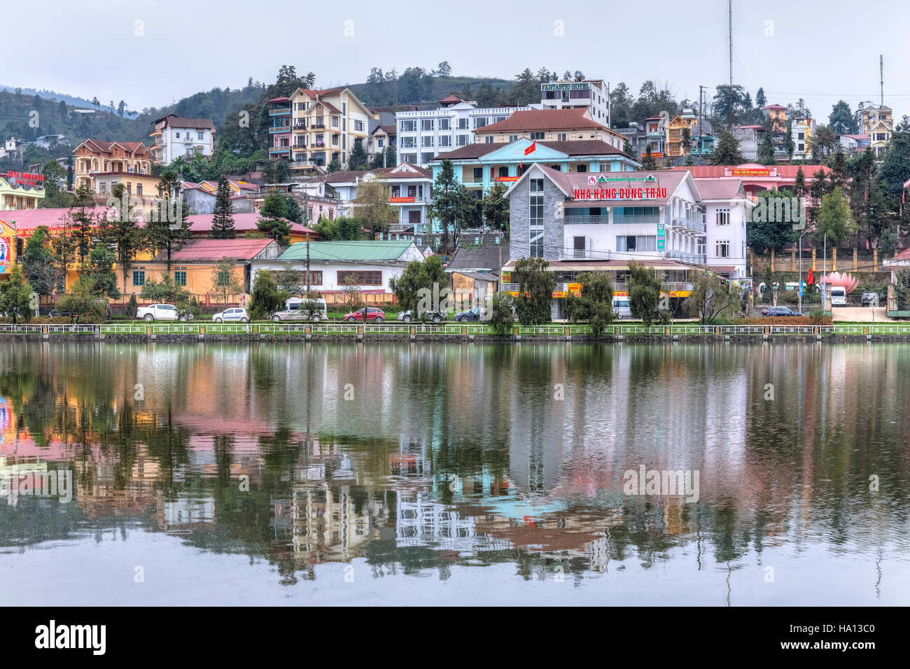 Stadt von Sapa, Lao Cai, Vietnam, Asien Stockfoto
