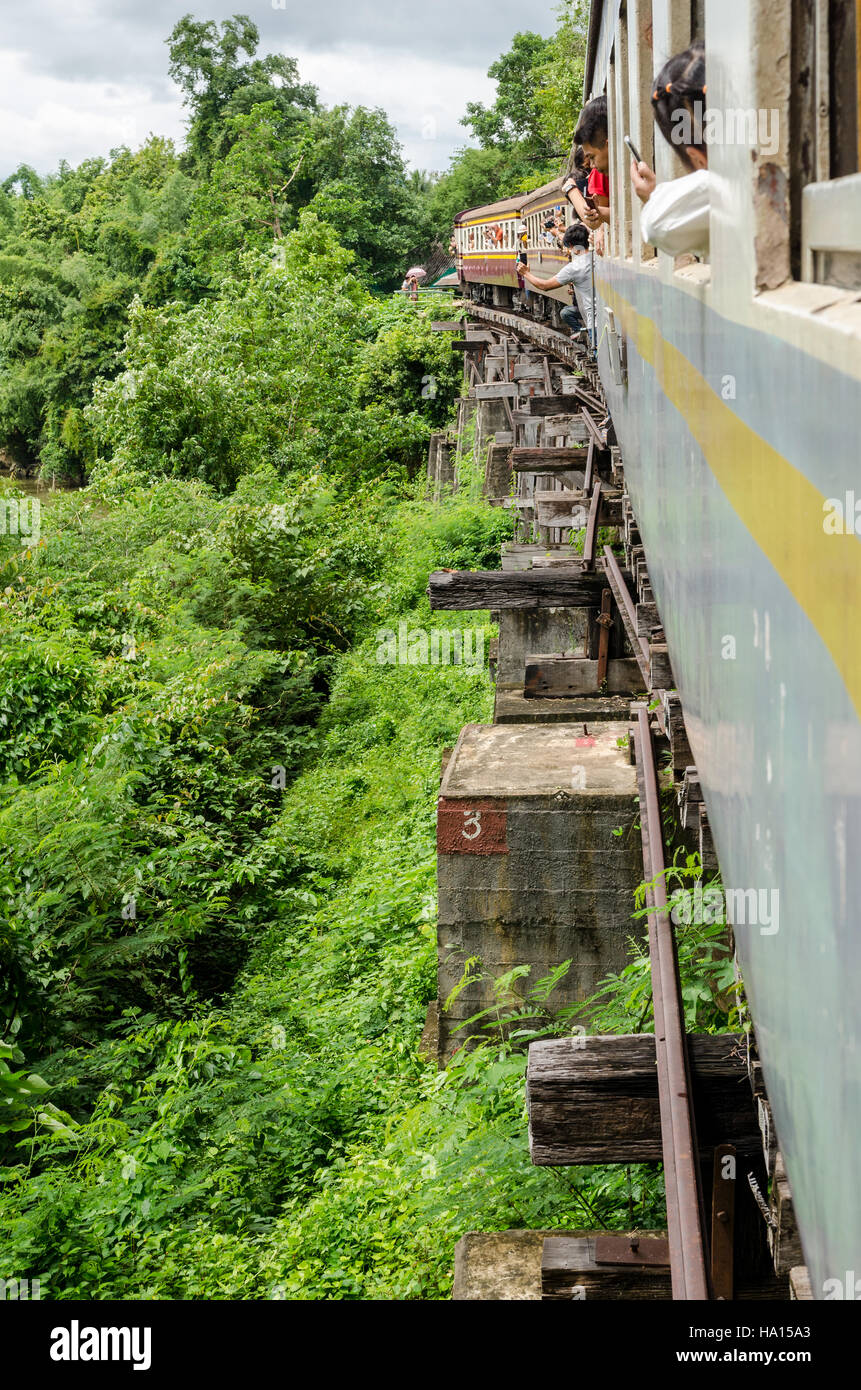 Die Todesbahn von Kanchanaburi bis Nam Tok, Thailand Stockfoto