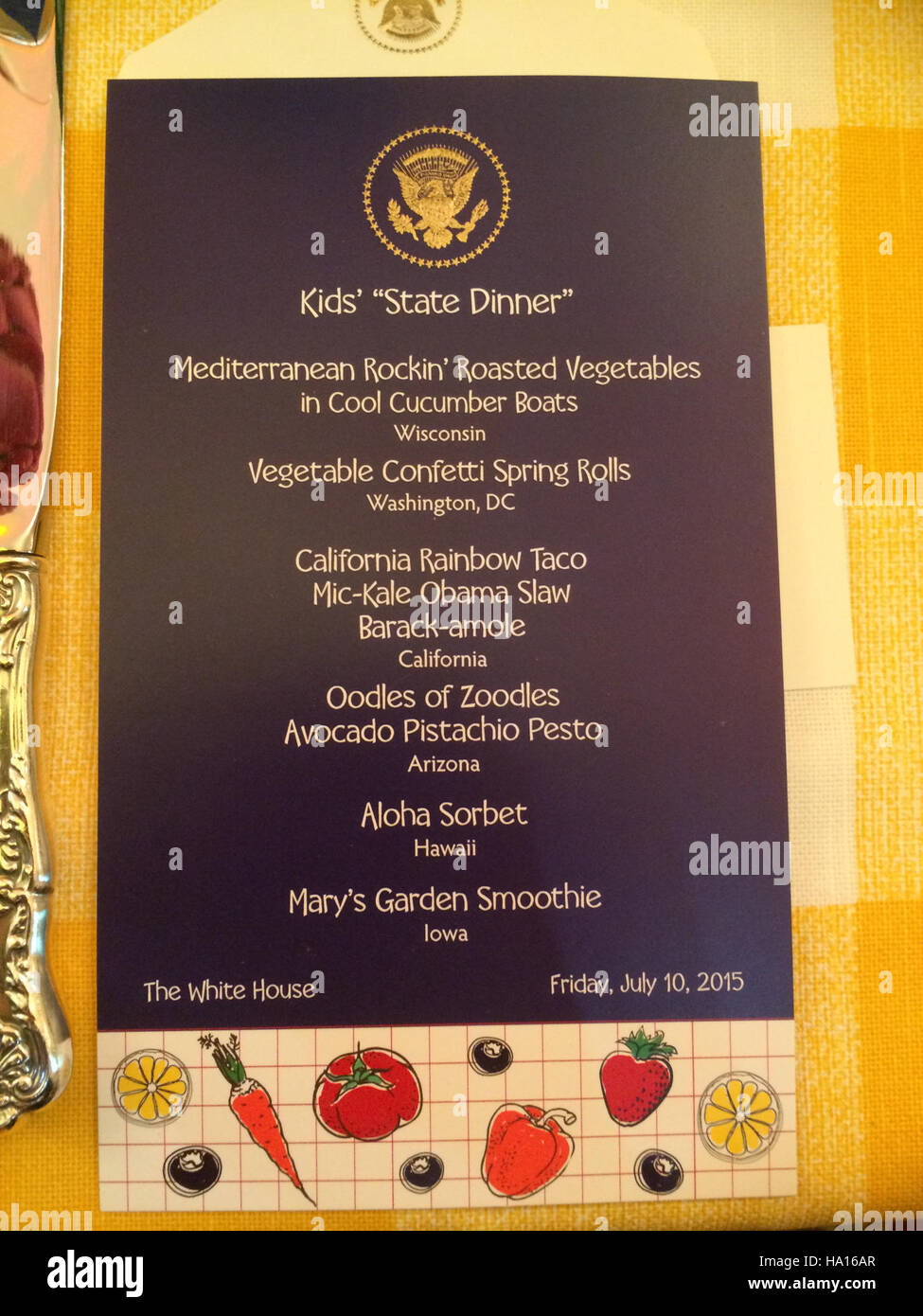 State Dinner Menu Stockfotos State Dinner Menu Bilder Alamy