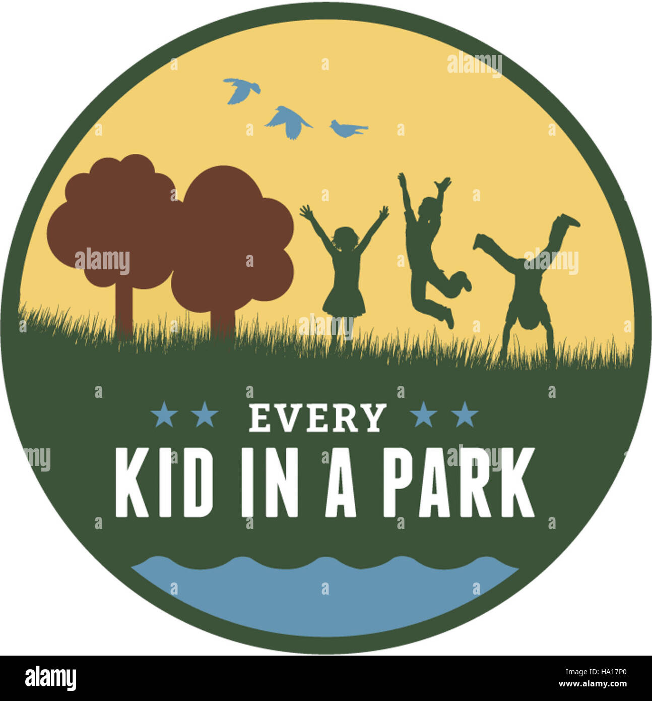 Die Initiative Every Kid in a Park ermutigt Schüler der vierten Klasse, die Natur zu erleben, und bietet kostenlosen Zugang zu Nationalparks und Bundesländern. Sie fördert die Umwelterziehung und fördert die Verbindung mit der Natur bei jungen Lernenden. Stockfoto