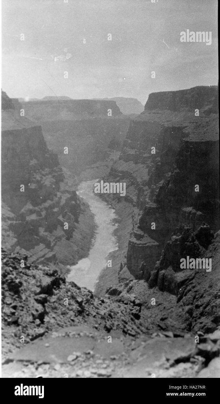 Der Big Canyon des Grand Canyon, einschließlich des Colorado River, ist ein landschaftlich reizvoller Teil des Parks, der atemberaubende Ausblicke bietet und die Gelegenheit bietet, ökologische und geologische Studien in einer der berühmtesten Landschaften der Welt durchzuführen. Stockfoto