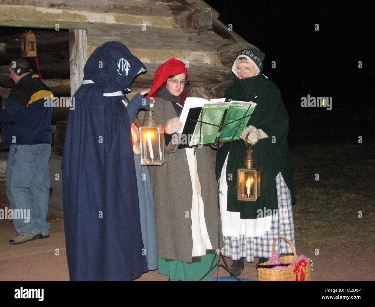 Der Valley Forge National Park erinnert an den Marsch-in-Fall von 2010, eine historische Nachstellung, die das Erbe des Amerikanischen Unabhängigkeitskrieges und die Opfer der Soldaten würdigt. Stockfoto