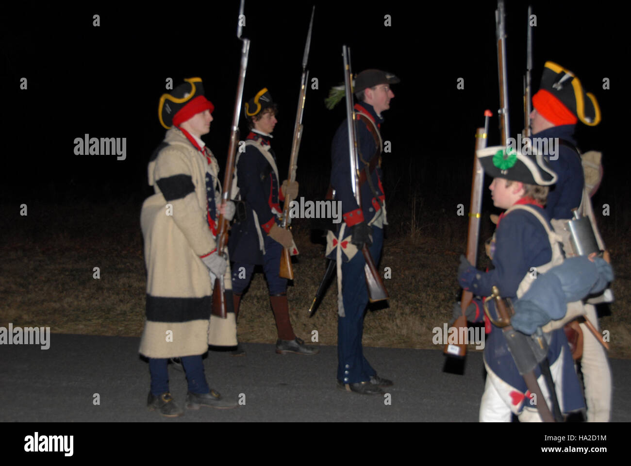 Der Wachwechsel im Valley Forge National Historical Park ist eine Tradition, die das Engagement und den Dienst derer symbolisiert, die das Erbe des Parks schützen. Stockfoto