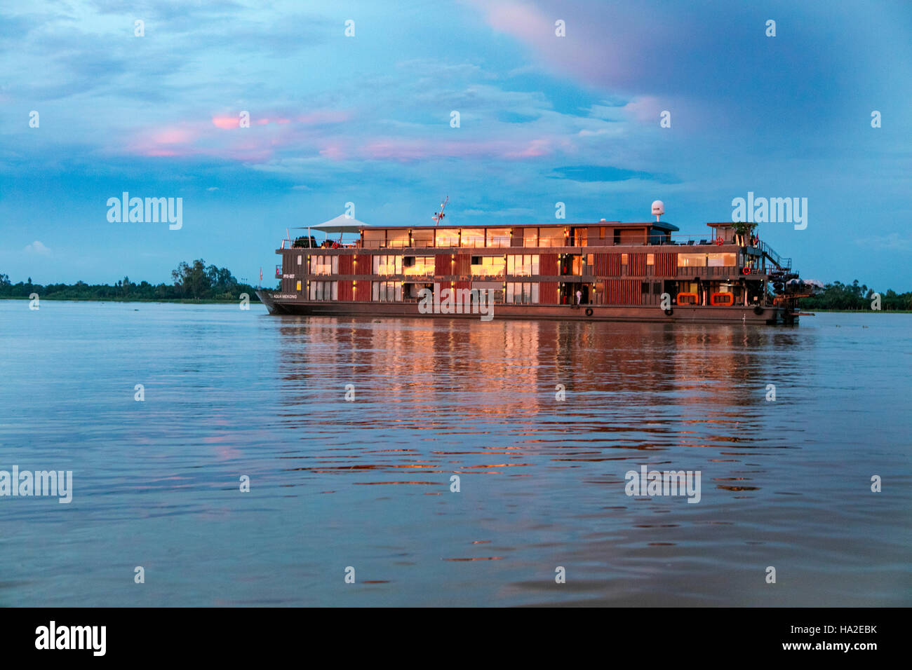 Aqua Expeditions, Mekong River Cruise, Vietnam, Asien Stockfoto