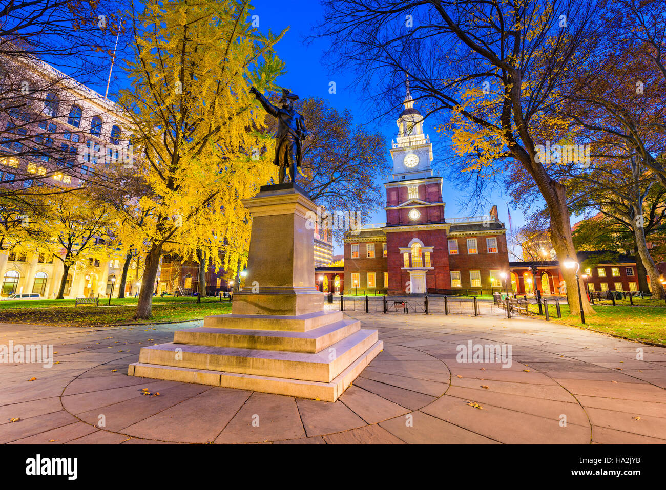 Unabhängigkeitshalle in Philadelphia, Pennsylvania, USA. Stockfoto