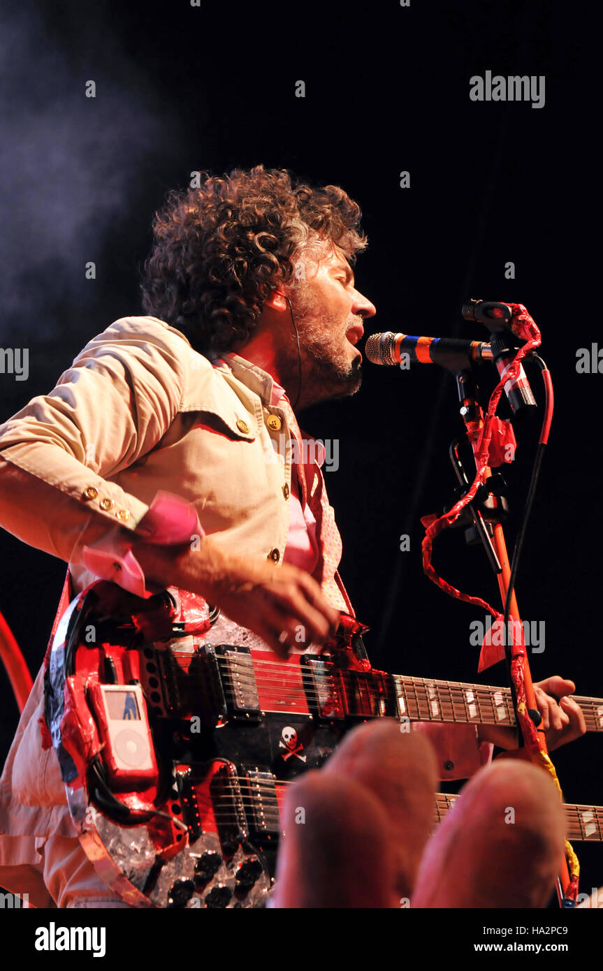 Wayne Coyne von Flaming Lips bei Jam der Captain Morgan auf dem Fluss bei Festival Pier 24. Mai 2008 in Philadelphia, Pa. Stockfoto