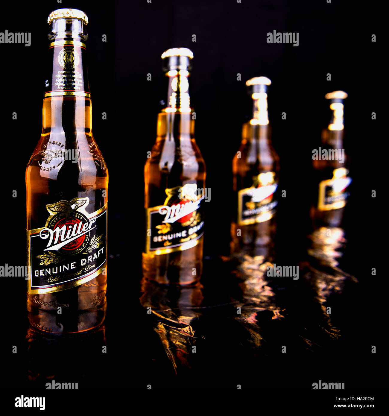 Miller Bier Stockfoto