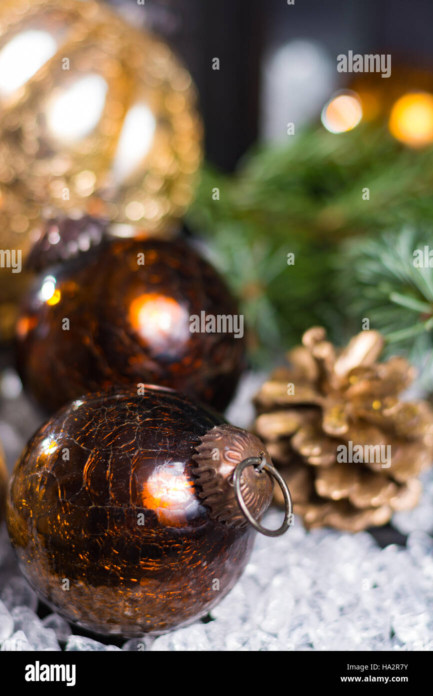 Handgefertigte schwere Glaskugeln für Weihnachtsbaum und