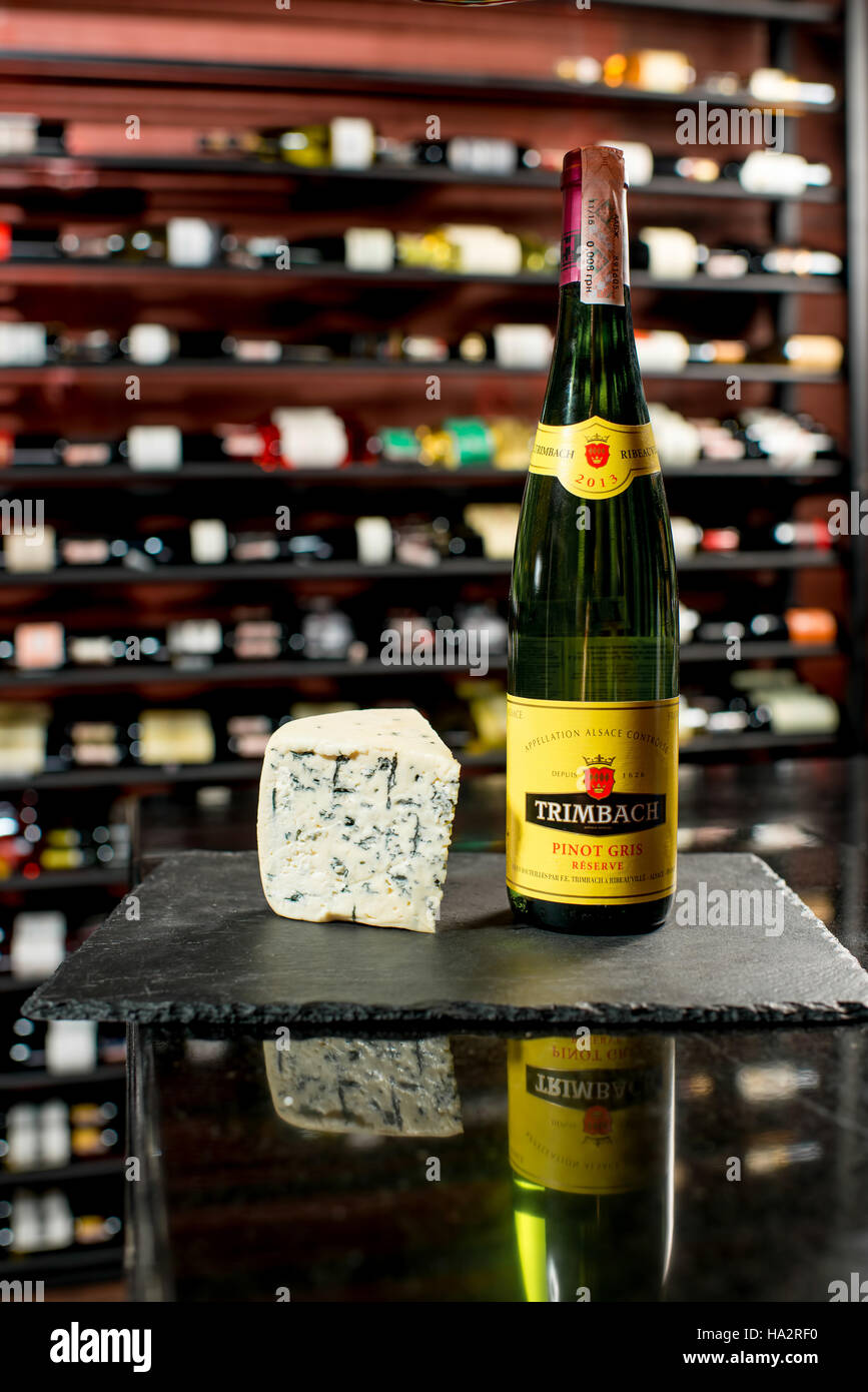 Wein und Käse Stockfoto